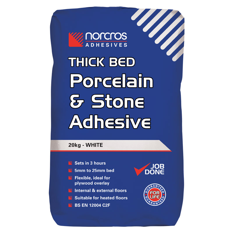 Norcros Thick Bed Porcelain & Stone Adhesive White