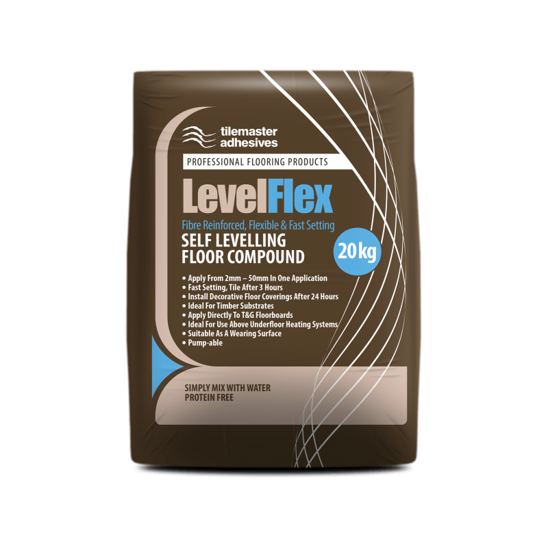 tilemaster LevelFlex Flexible, Fibre Reinforced Levelling and Smoothing Compound 20kg